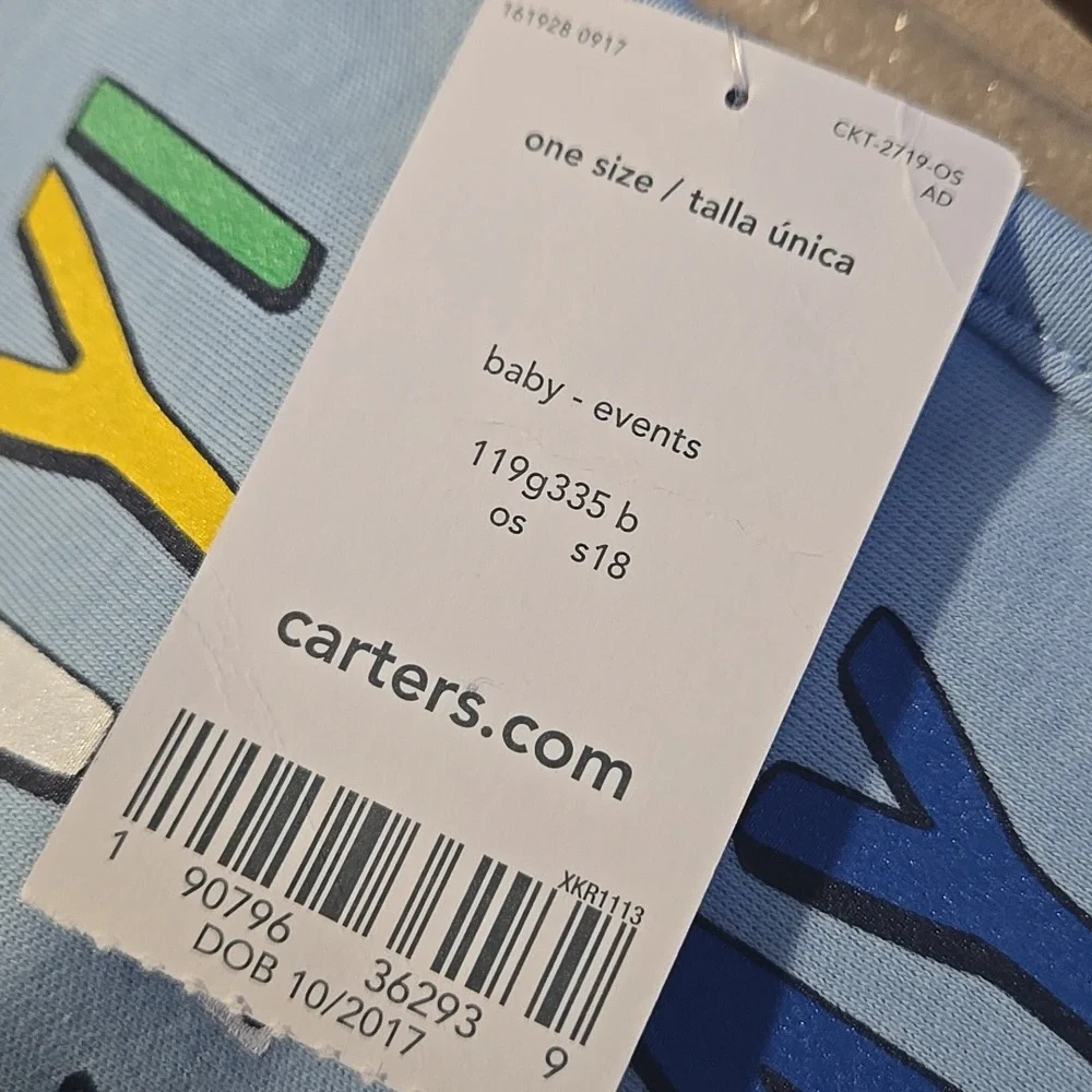Carter's Blue Birthday Bib